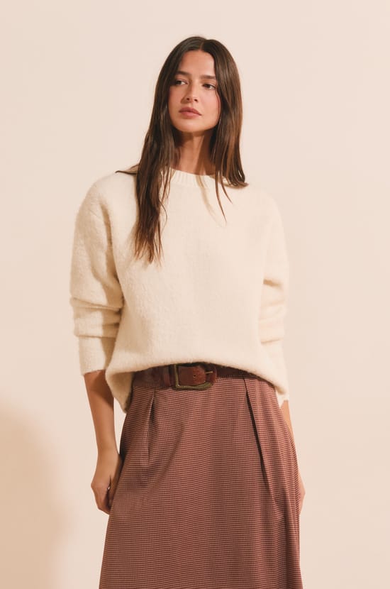 Pull manches longues avec laine;${refinementColor}