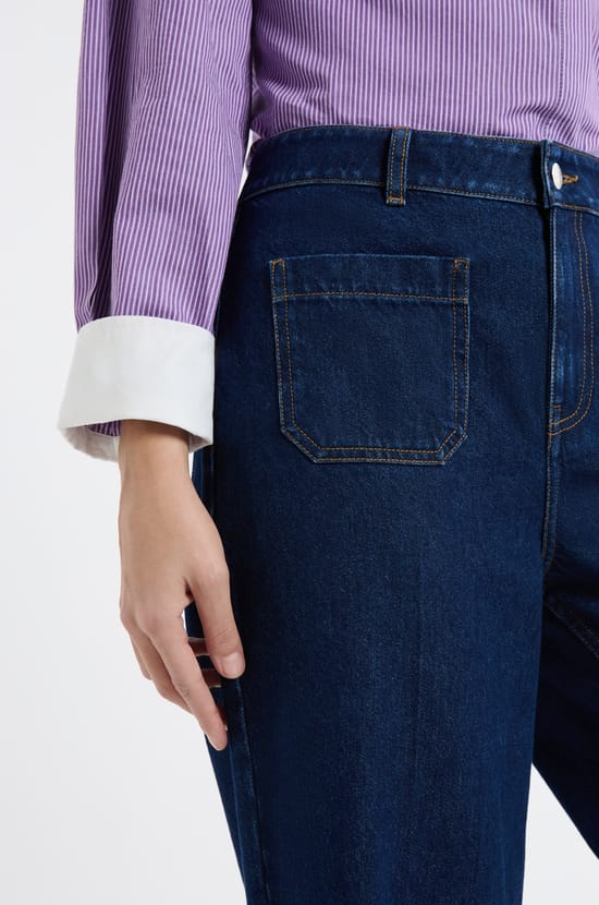 Jean droit &agrave; poches avant;${refinementColor}