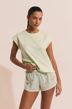 T-shirt de pyjama &agrave; inscription "juicy lover" en coton;${refinementColor}