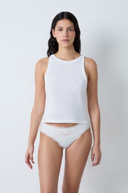 Packde 3 braguitas de algodón y encaje;${refinementColor}