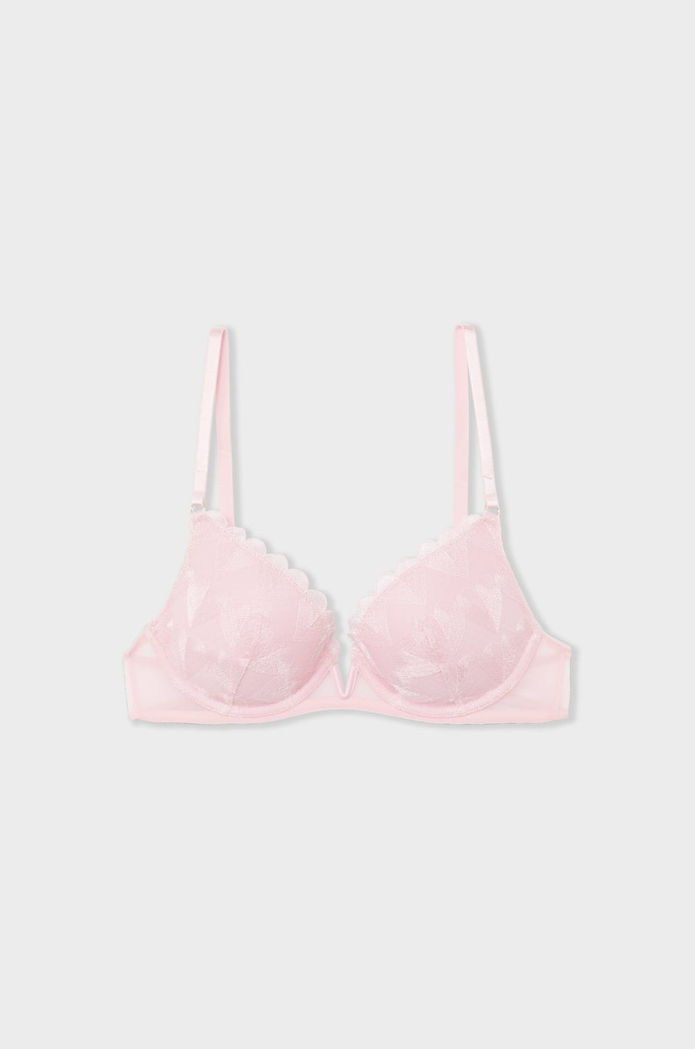 Soutien-gorge N.2 - Push-up plongeant &agrave; broderie c&oelig;urs;${refinementColor}