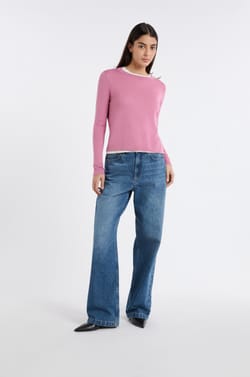 Round Neck Sweater 100% Wool;${refinementColor}