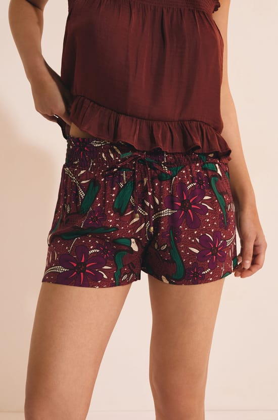 Pantal&oacute;n corto de pijama estampado;${refinementColor}