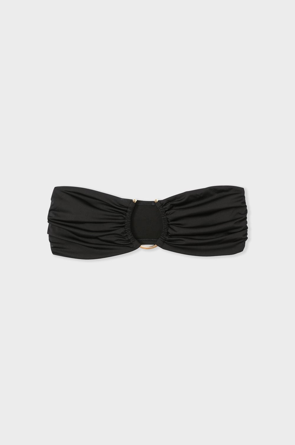 Bandeau haut de maillot détail anneau satiné;${refinementColor}