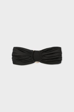 Bandeau haut de maillot détail anneau satiné;${refinementColor}