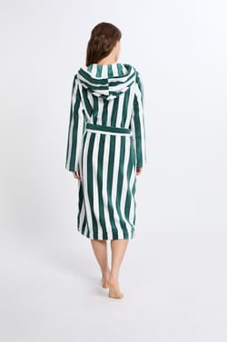 Peignoir mi-long à rayures;${refinementColor}