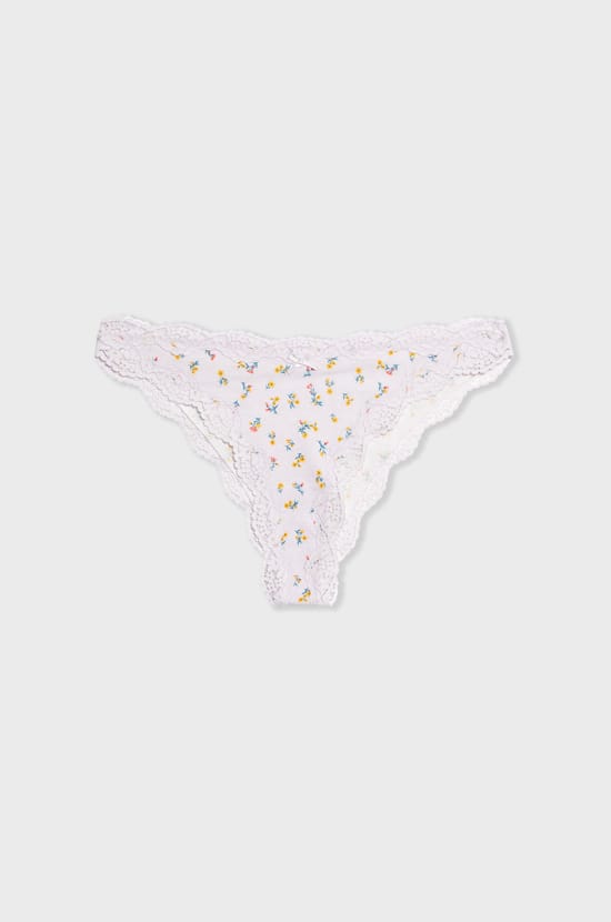 Culotte br&eacute;silien coton d&eacute;tails dentelle;${refinementColor}