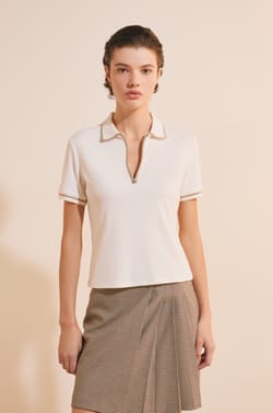 T-shirt col polo;${refinementColor}