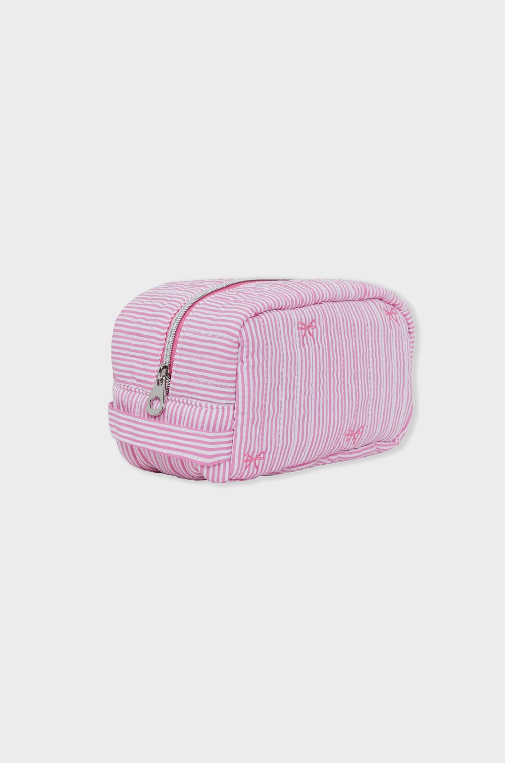 Trousse matelassée à rayures;${refinementColor}