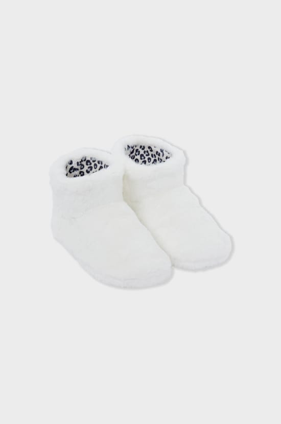 Chaussons bottines en fausse fourrure;${refinementColor}