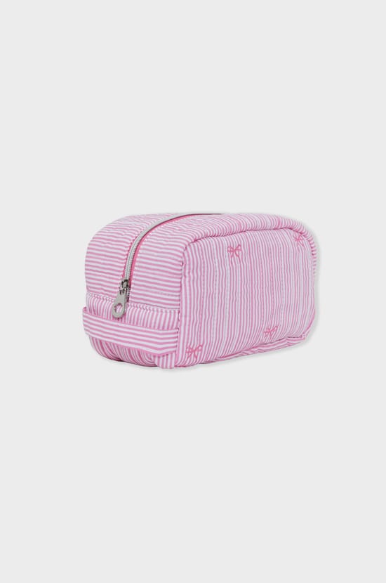 Trousse matelassée à rayures;${refinementColor}
