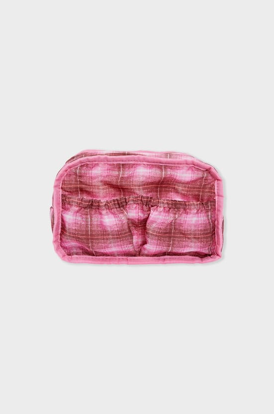 Trousse matelassée à rayures;${refinementColor}