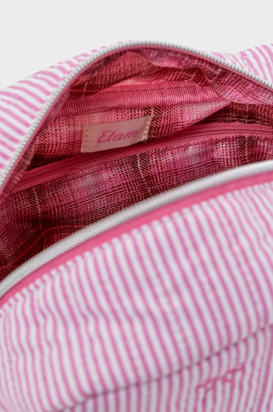 Trousse matelassée à rayures;${refinementColor}