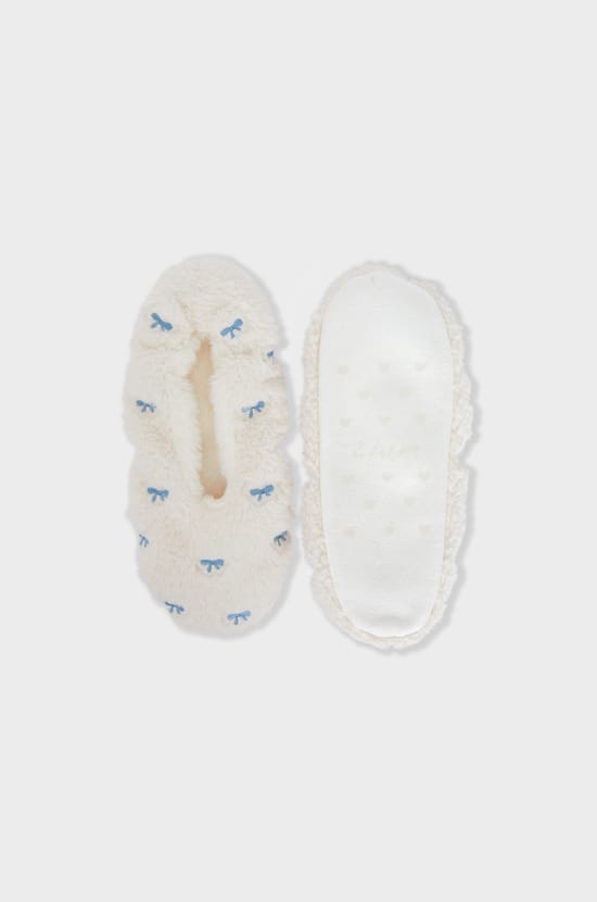 Chaussons à motifs en fausse fourrure;${refinementColor}