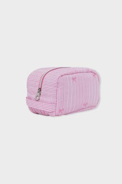 Trousse matelassée à rayures;${refinementColor}