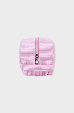 Trousse matelassée à rayures;${refinementColor}