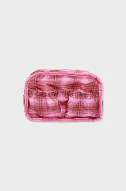 Trousse matelassée à rayures;${refinementColor}