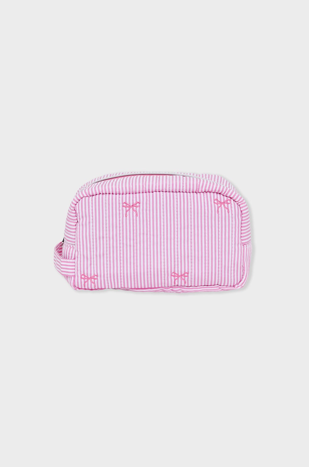 Trousse matelassée à rayures;${refinementColor}