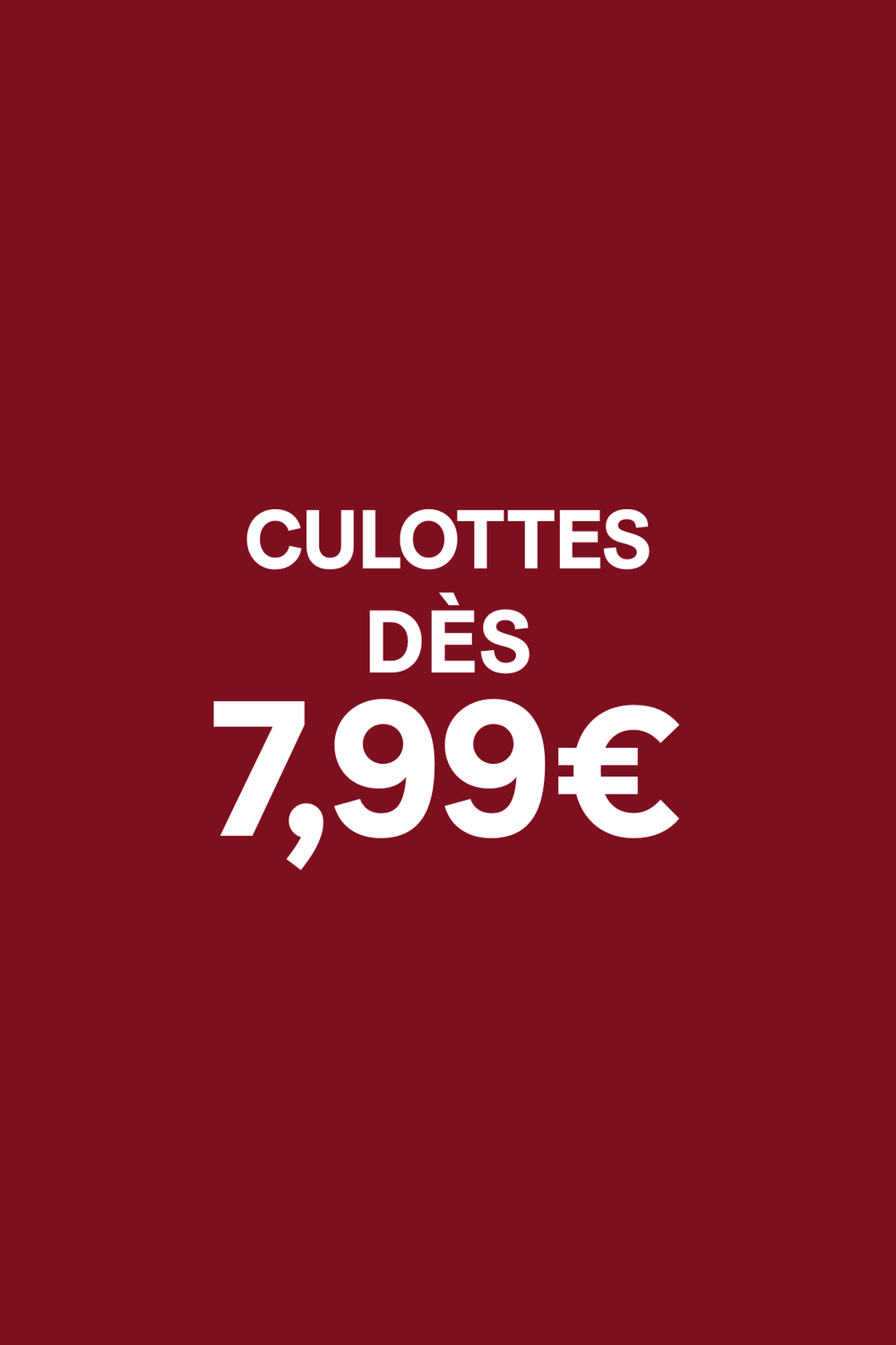 Soldes culotte
